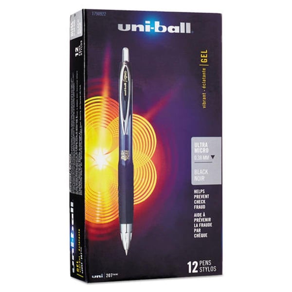 Vertex UBC 0.38 mm Black Ink Smoke Barrel 207 Signo Gel Ultra Micro Retractable Gel Pen VE3745949 - main